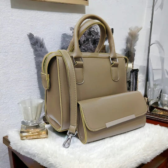 ELITE 2PC HAND BAG OLIVE