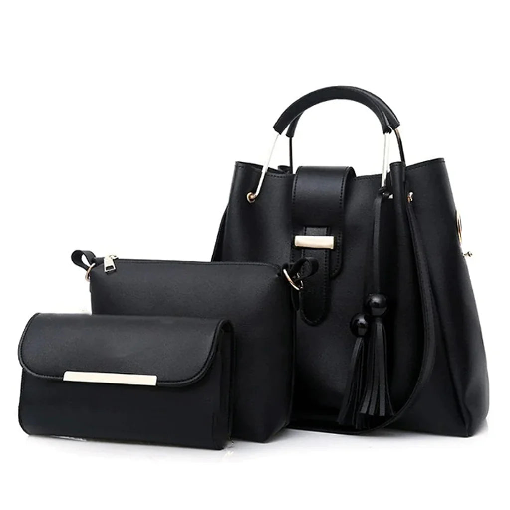 ALEXA 3 PIECE HANDBAG BLACK